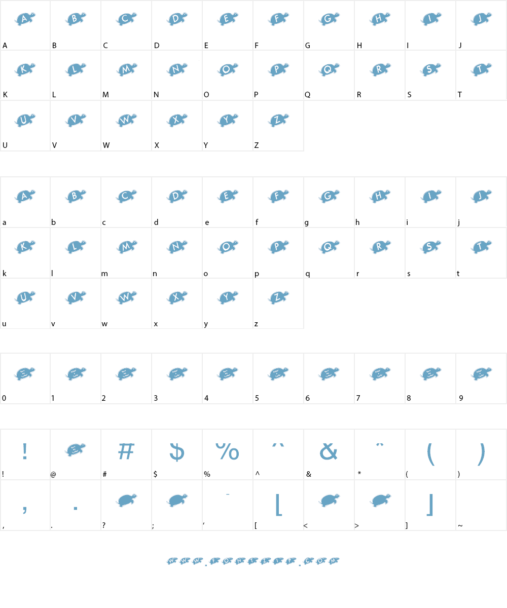 KR Julies Turtle Rescue Font Character